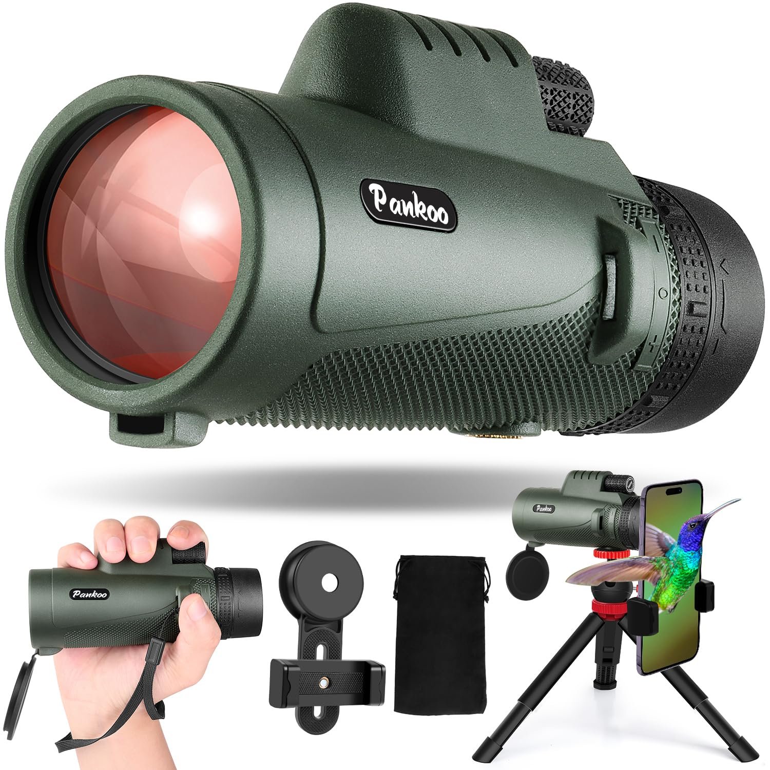 16X52 Monocular Telescope High Powered for Adults, 2023 Power Prism Compact Monoculars for Adults,HD Monocular Scope for Gifts, Outdoor Activity,Bird...