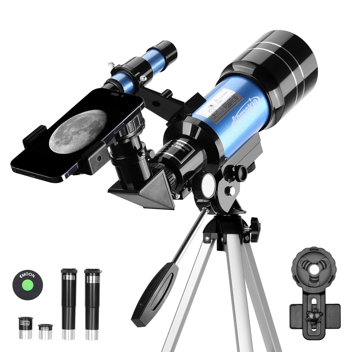 AOMEKIE 40070 Telescopes for Astronomy Beginners and Adults 70mm Astronomical Telescopes with Adjustable Tripod K6/25 Eyepieces Phone Adapter