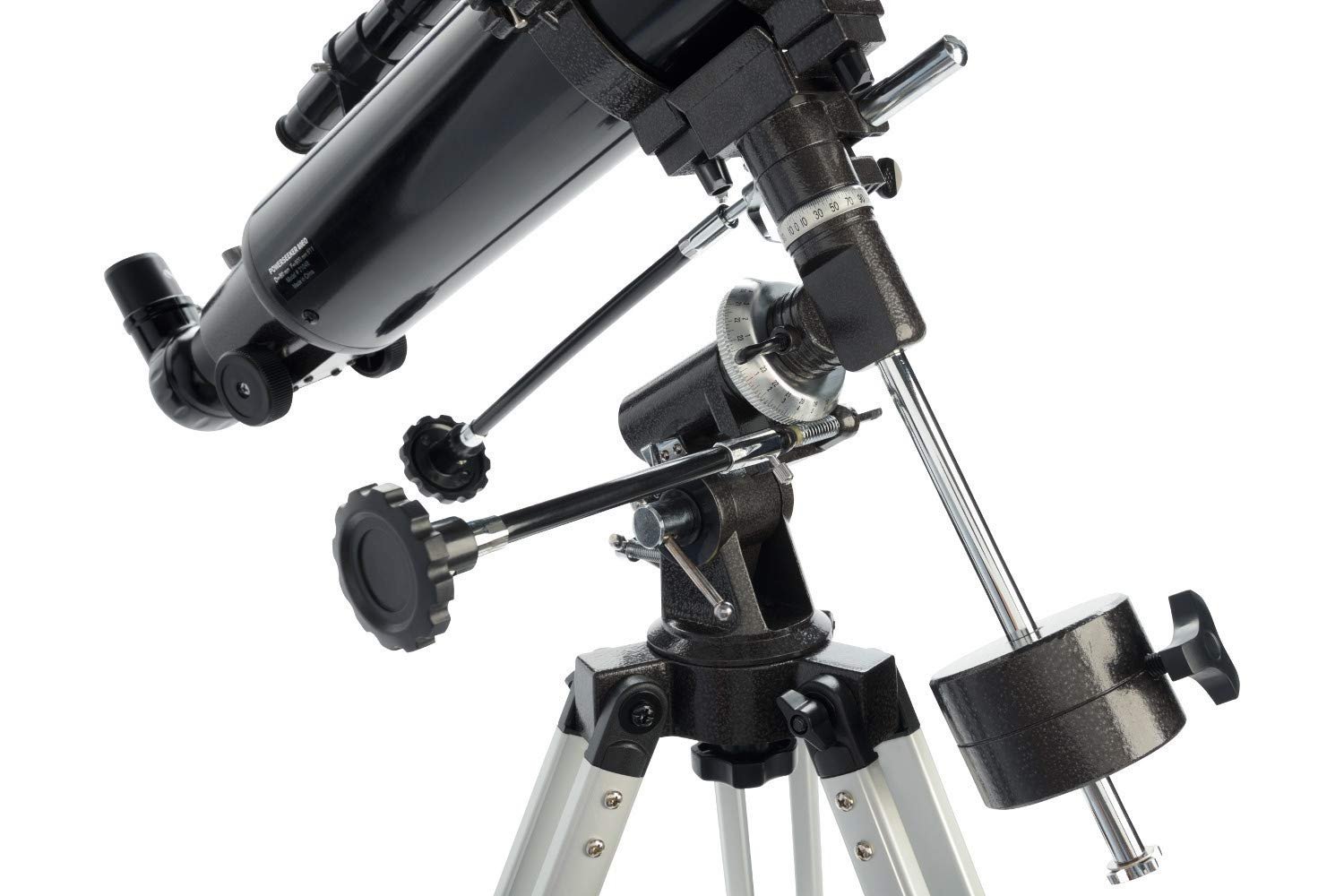 Celestron 21048 PowerSeeker 80EQ Refractor Telescope - Includes Two Eyepieces, Erect Image Diagonal, 3X Barlow Lens, Height-Adjustable Tripod and Deluxe Accessory Tray, Black