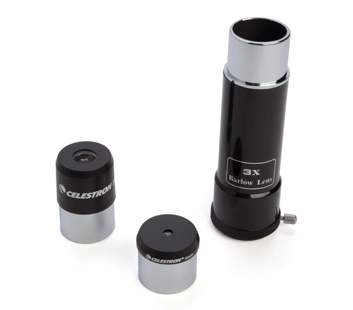 Celestron 21048 PowerSeeker 80EQ Refractor Telescope - Includes Two Eyepieces, Erect Image Diagonal, 3X Barlow Lens, Height-Adjustable Tripod and Deluxe Accessory Tray, Black