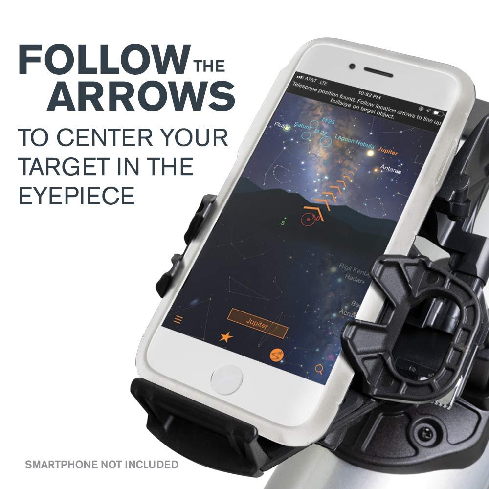 Celestron 22451 StarSense Explorer LT 80AZ Smartphone App-Enabled Telescope – Works with StarSense App to Help You Find Stars, Planets & More – iPhone/Android Compatible