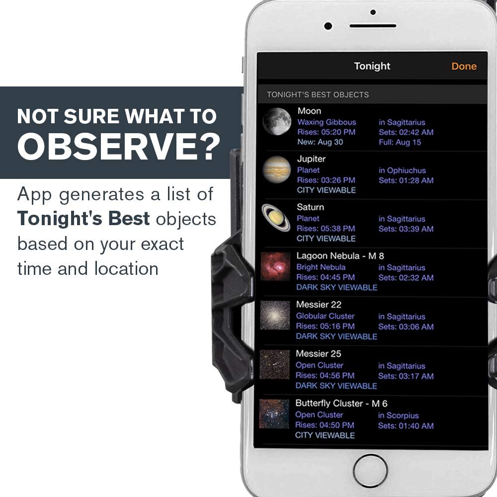 Celestron 22451 StarSense Explorer LT 80AZ Smartphone App-Enabled Telescope – Works with StarSense App to Help You Find Stars, Planets & More – iPhone/Android Compatible