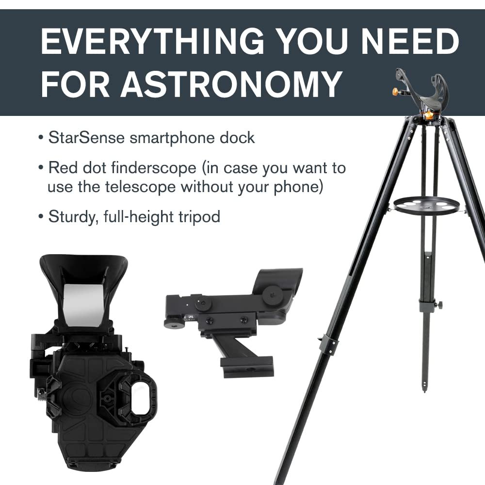 Celestron 22451 StarSense Explorer LT 80AZ Smartphone App-Enabled Telescope – Works with StarSense App to Help You Find Stars, Planets & More – iPhone/Android Compatible