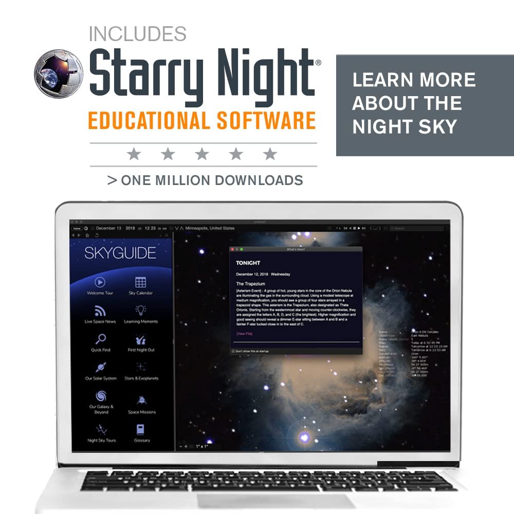 Celestron 22451 StarSense Explorer LT 80AZ Smartphone App-Enabled Telescope – Works with StarSense App to Help You Find Stars, Planets & More – iPhone/Android Compatible