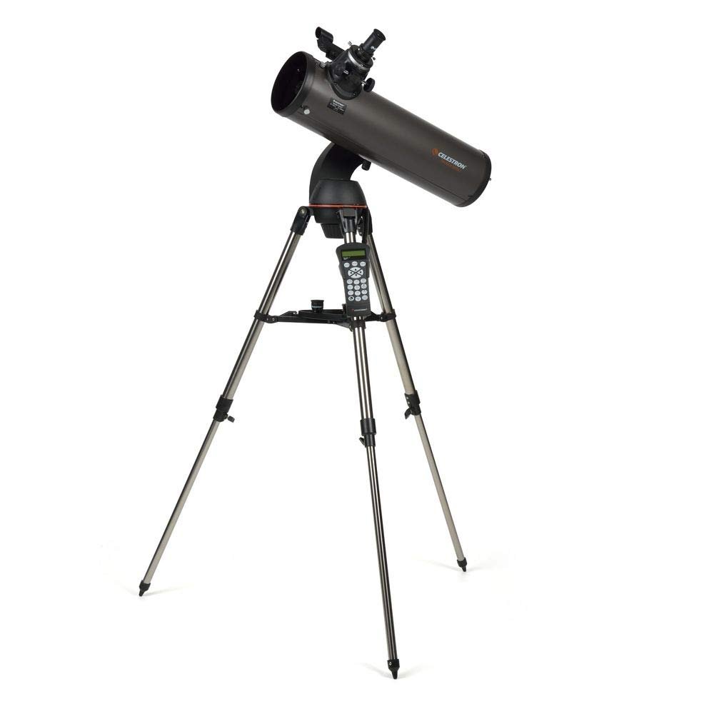 Celestron 31145 NexStar 130SLT Portable Computerised Newtonian Reflector Telescope with Quick-Release Fork-arm Mount, Accessory Tray and 'Starry Night' Special Edition Software,...