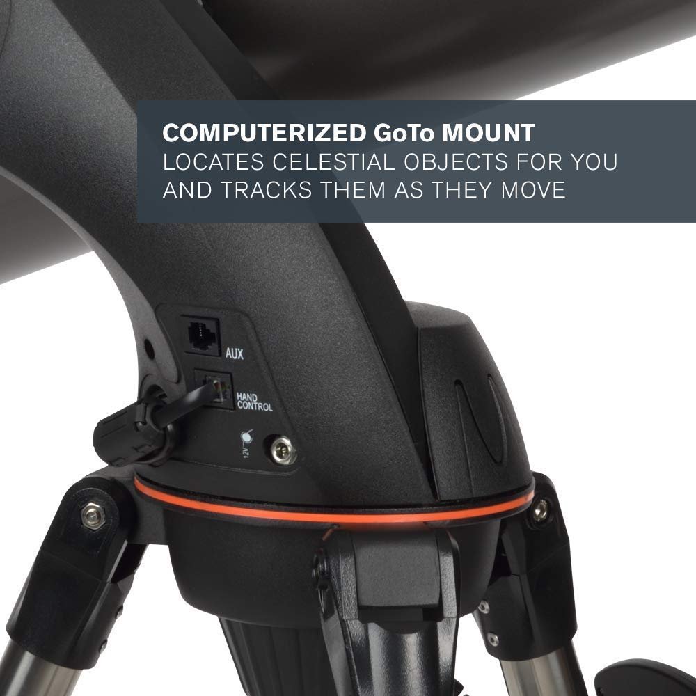 Celestron 31145 NexStar 130SLT Portable Computerised Newtonian Reflector Telescope with Quick-Release Fork-arm Mount, Accessory Tray and 'Starry Night' Special Edition Software,...