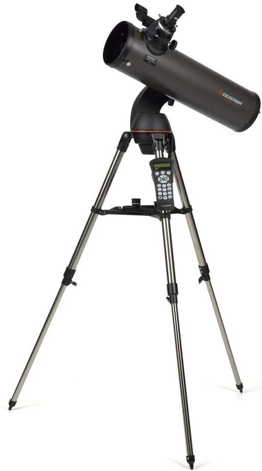 Celestron 31145 NexStar 130SLT Portable Computerised Newtonian Reflector Telescope with Quick-Release Fork-arm Mount, Accessory Tray and 'Starry Night' Special Edition Software,...