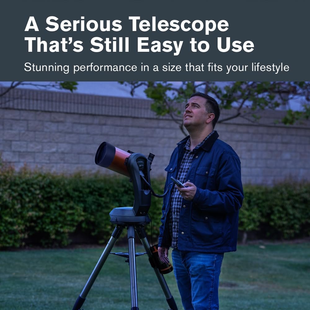 Celestron NexStar 4SE Computerized Telescope – 4-Inch Maksutov-Cassegrain Optical Tube – Fully Automated GoTo Mount with SkyAlign – Ideal for Beginners and Advanced Users –...