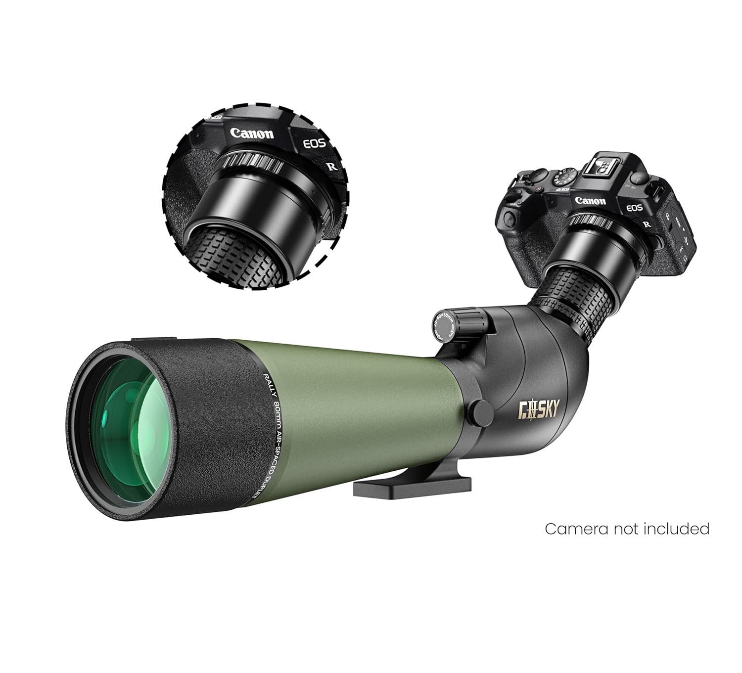 Gosky 20-60X80 HD Dual Focusing Spotting Scope, BAK4 Prism 45 Degree Angled Eyepiece with Tripod, Smartphone Adapter, Scope for Bird Watching Target Shooting Hunting Wildlife...