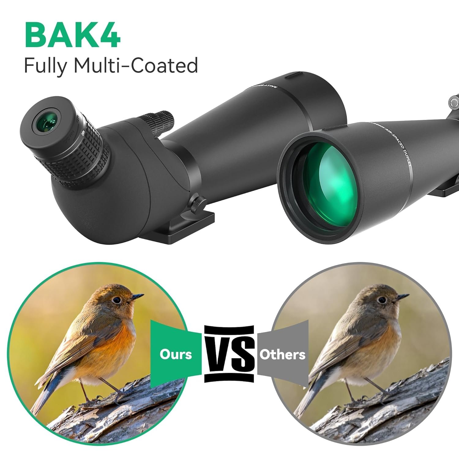 Gosky Flagship DiamondEdge 20-60x80 Spotting Scope with Tripod, Carrying Bag and Quick Phone Holder - BAK4 High Definition Waterproof Spotter Scope for Bird Watching Wildlife...