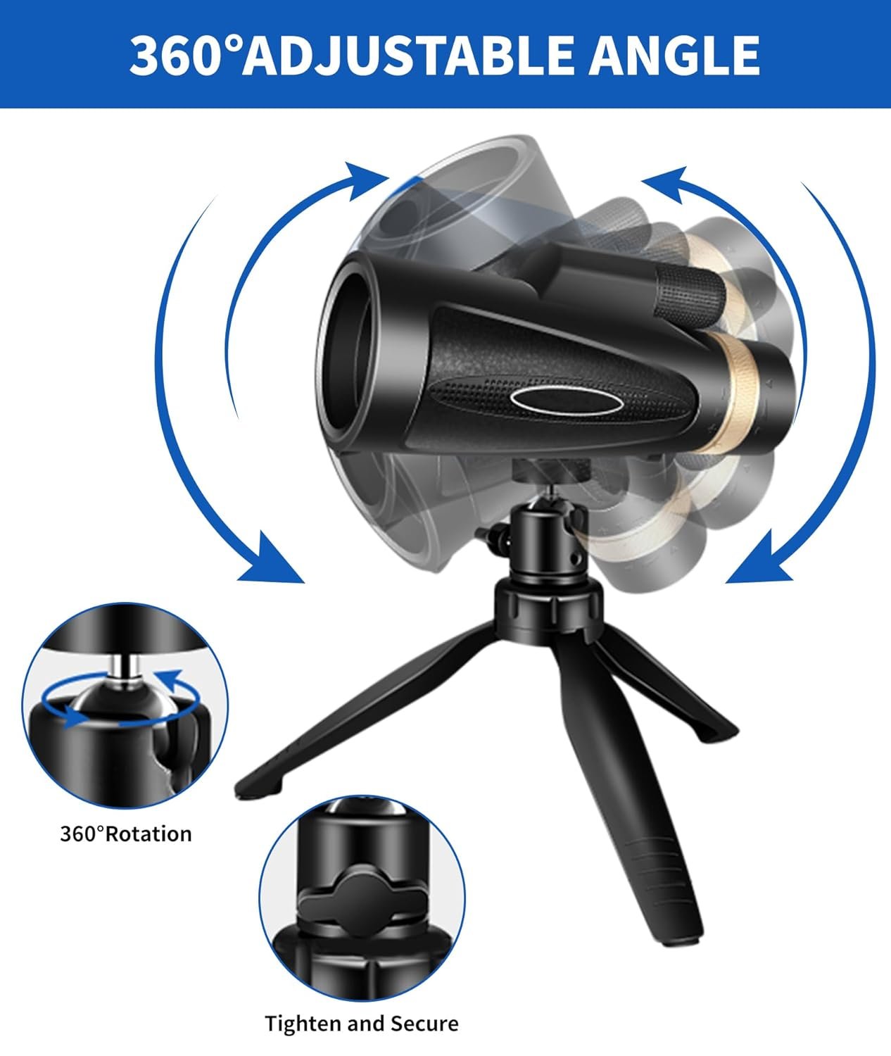 Monocular Telescope 80x100 High Power with Smartphone Adapter Tripod,Larger Vision Monoculars for Adults with BAK4 Prism & FMC Lens, Suitable for Bird Watching Hunting Hiking...