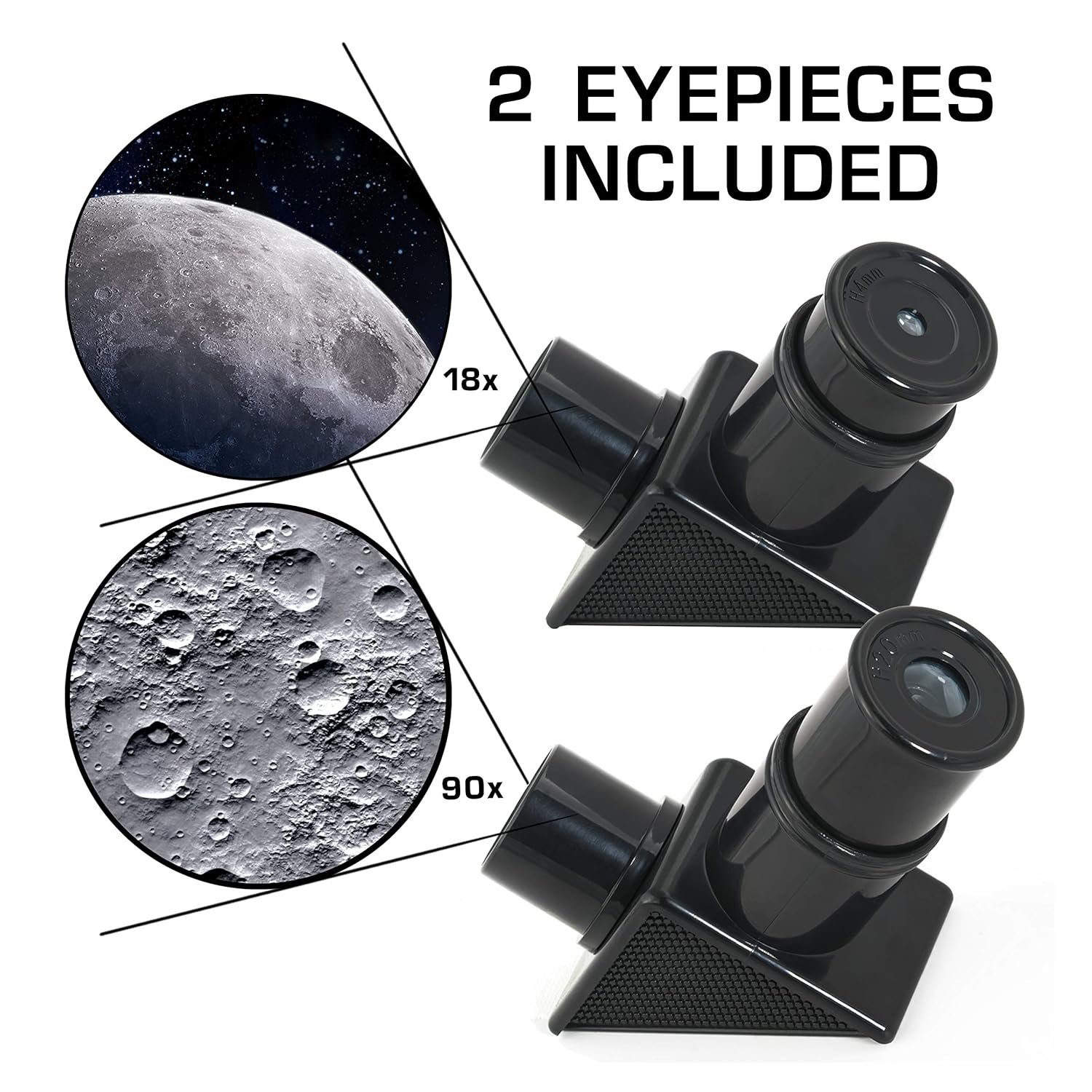 NASA Lunar Telescope for Kids – 90x Magnification, Includes Two Eyepieces, Tabletop Tripod, and Finder Scope- Kids Telescope for Astronomy Beginners, Space Toys, NASA Gifts...