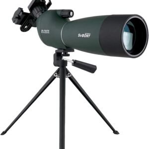 SVBONY SV28 Spotting Scopes with Tripod, Angled 25-75x70mm Spotter Scope with Phone Adapter, Waterproof Fogproof Spotting Scope for Bird Watching, Target Shooting, Wildlife Viewing