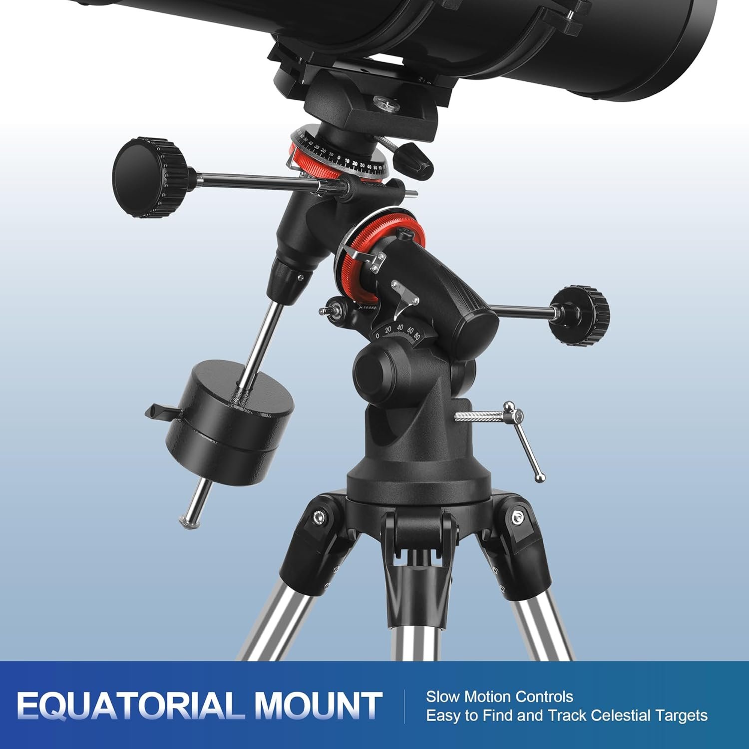 Telescope, 150EQ Reflector Telescope for Adults Astronomy Beginners, Manual Equatorial Professional Telescopes Astronomy with 2X Barlow Lens, Phone Adapter, Adjustable Tripod...