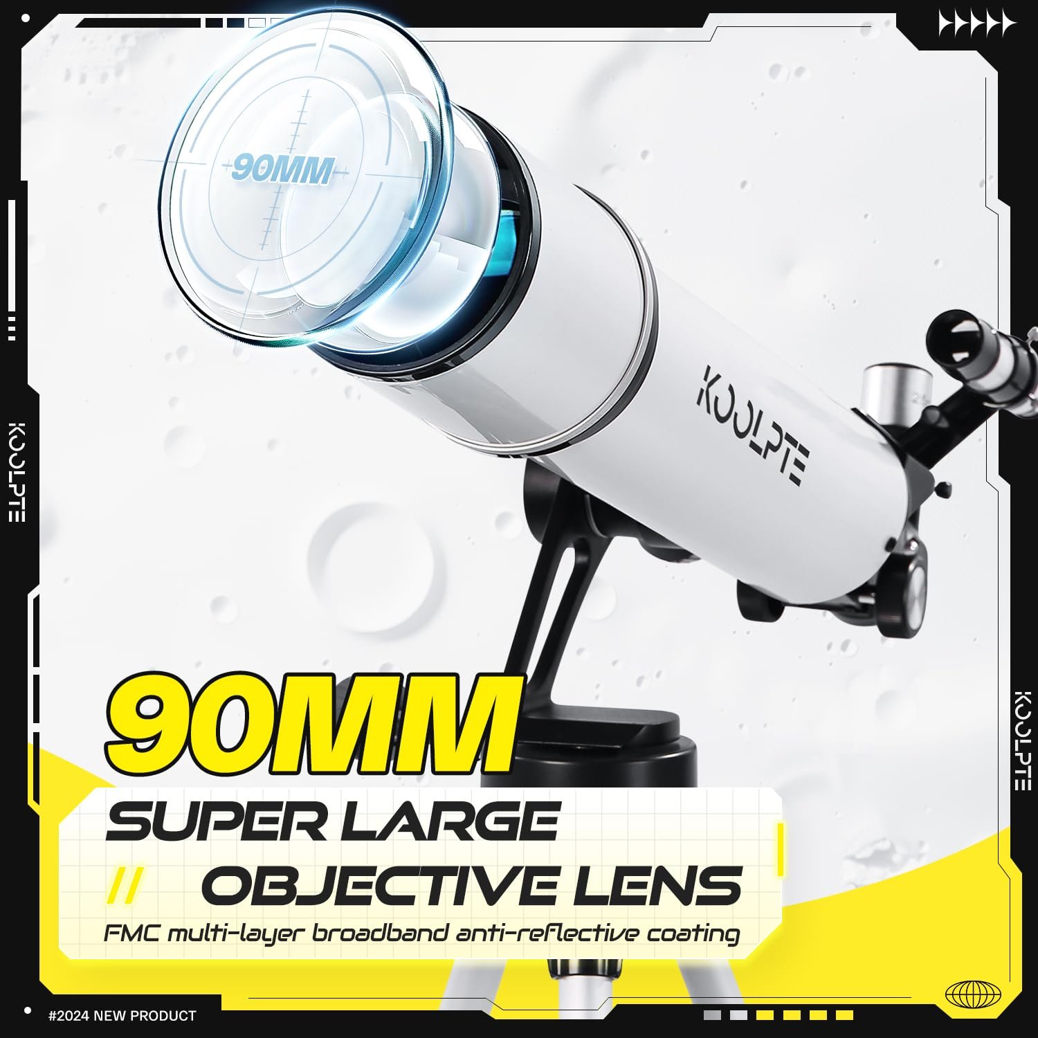 Telescope, 90mm Aperture 700mm - Vertisteel AZ Mounting Base, High Power Telescopes for Astronomy Enthusiasts, Adults & Kids, with Carrying Bag, Wireless Remote Control, Phone...