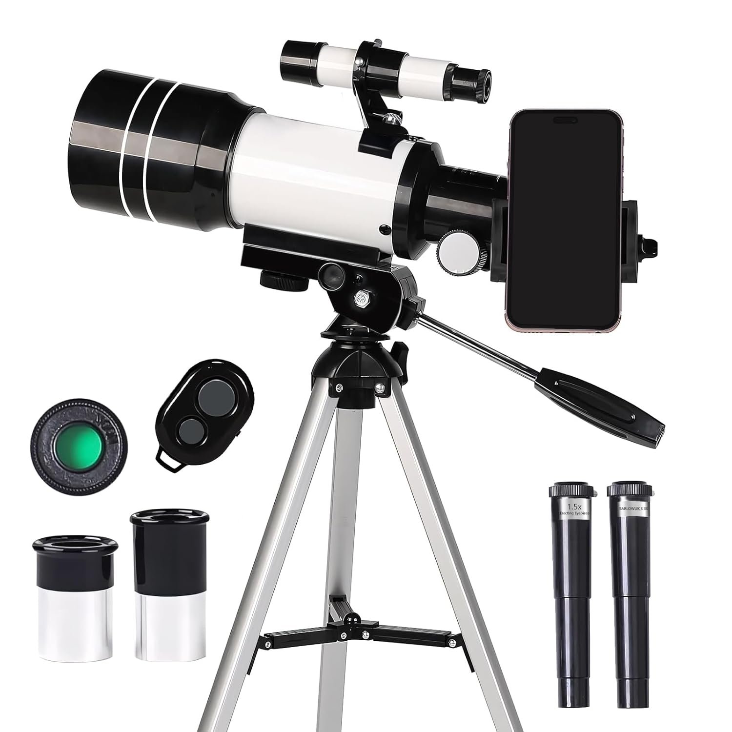 Telescope for Kids Adults Beginners,70mm Aperture 400mm Focal Length Telescopio for Astronomy, Multi Coated Travel Refractor Astronomical Telescopes