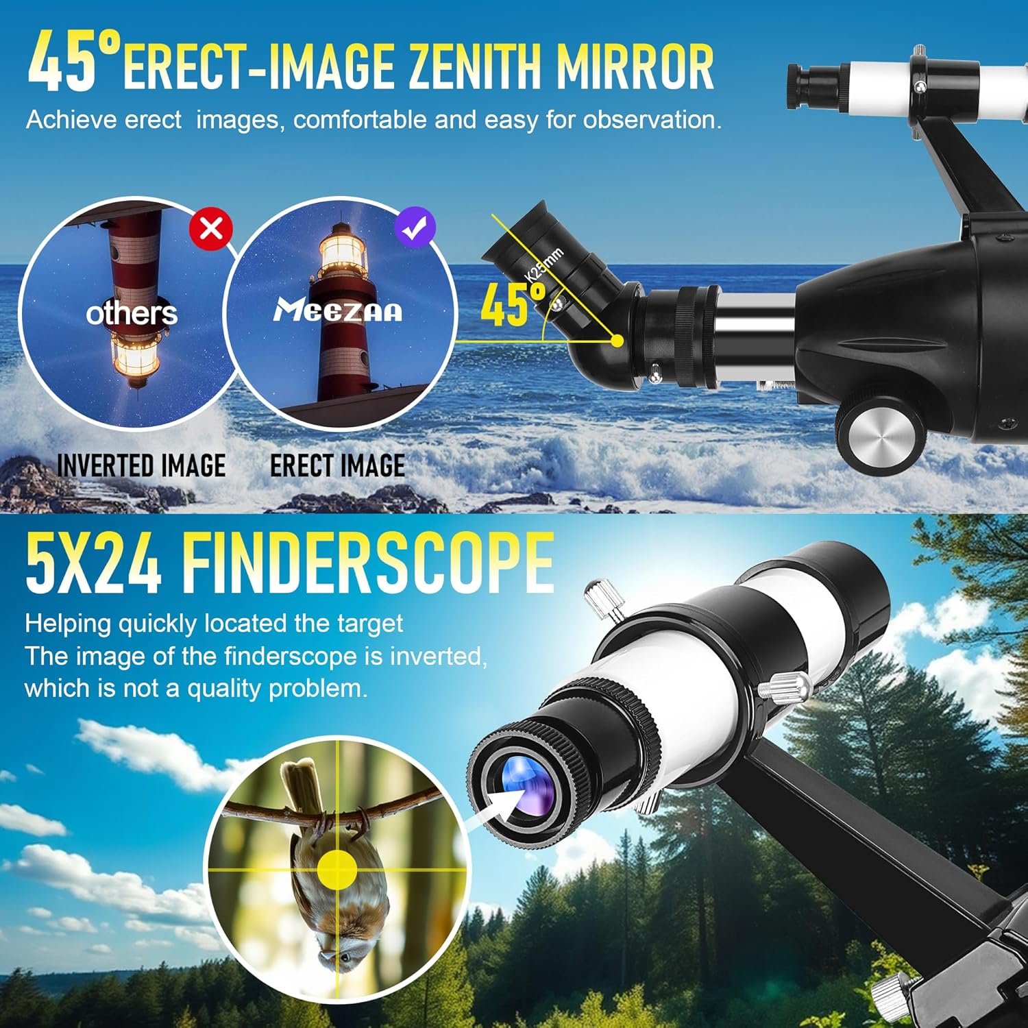 Telescope, Telescope for Adults High Powered Professional, 90mm Aperture 800mm Refractor Telescopes for Astronomy Beginners Fully Multi-Coated with AZ Mount Tripod & Phone...
