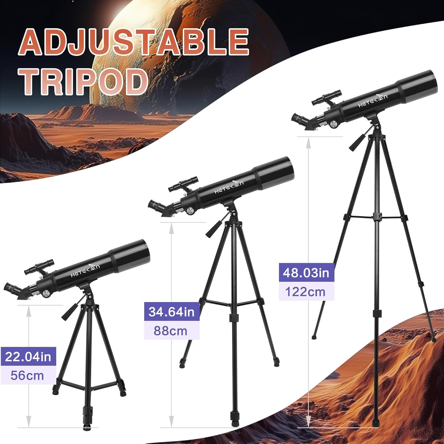 Telescope, Telescopes for Adults Astronomy, 80mm Aperture High Powered Refractor Telescope for Kids & Beginners, Magnification 180X, for Moon Observation with Phone Adapter &...