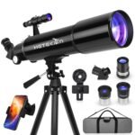Telescope, Telescopes for Adults Astronomy, 80mm Aperture High Powered Refractor Telescope for Kids & Beginners, Magnification 180X, for Moon Observation with Phone Adapter &...