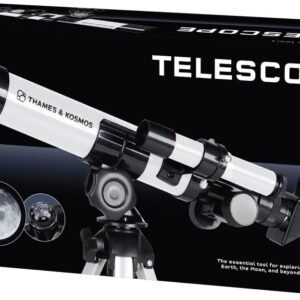 The Thames & Kosmos Telescope Essential STEM Tool | Childrens Refractor Telescope with 100x Magnification & Built-in Compass | Classic Scientific Device for Astronomical &...