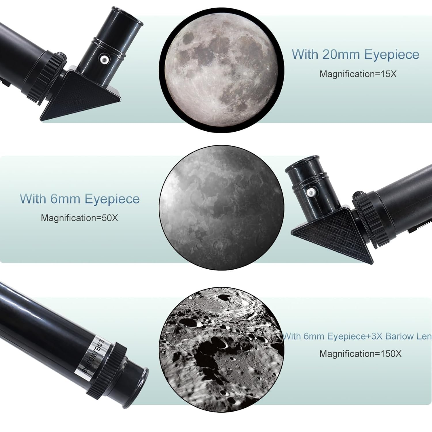 ToyerBee Telescope for Adults & Kids, 70mm Aperture (15X-150X) Portable Refractor Telescopes for Astronomy Beginners, 300mm Professional Travel Telescope with A Smartphone...