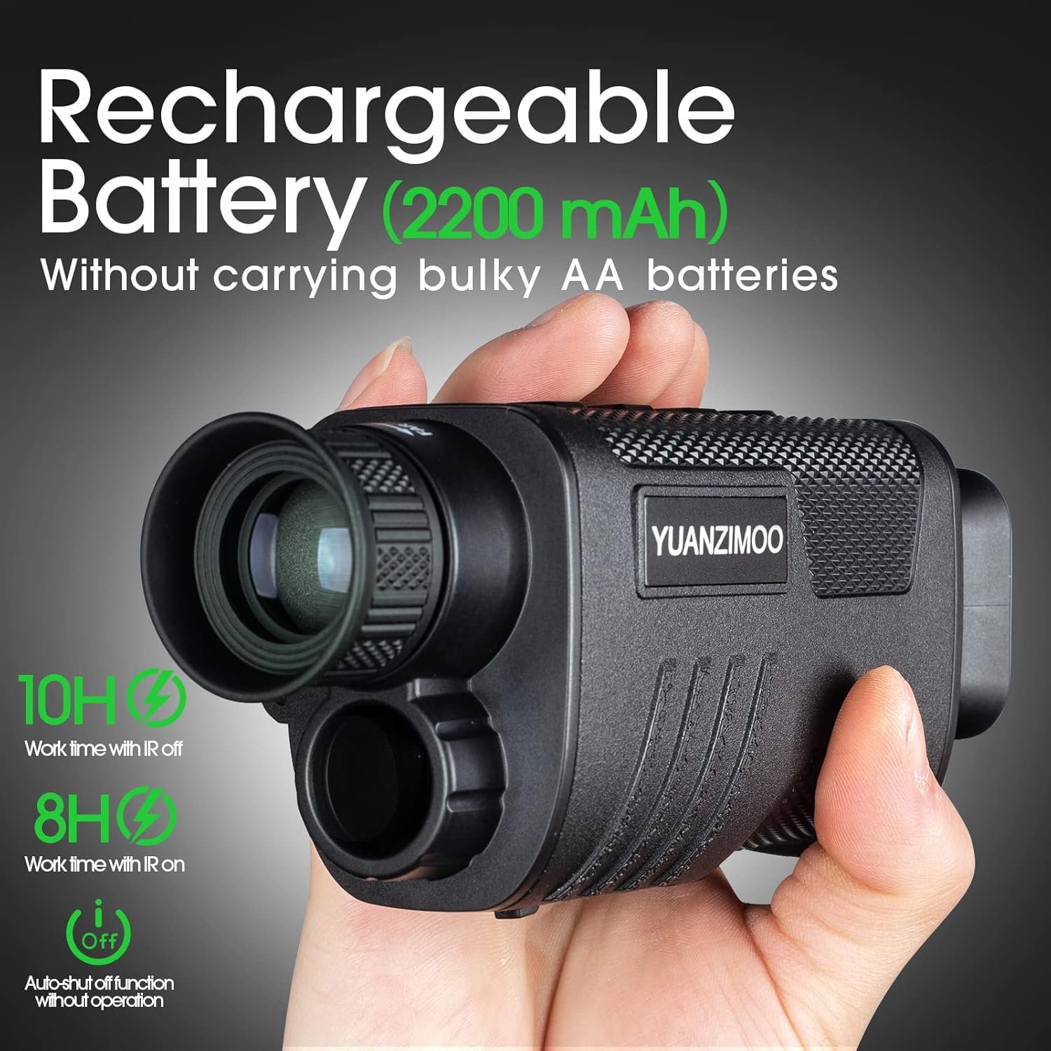 Upgraded Night Vision Monocular Digital Infrared Monocular Telescope for 100% Darkness with 8X Zoom 2000mAh Rechargeable Battery Tripod 32 GB SD Card & Card Reader, for Adult...