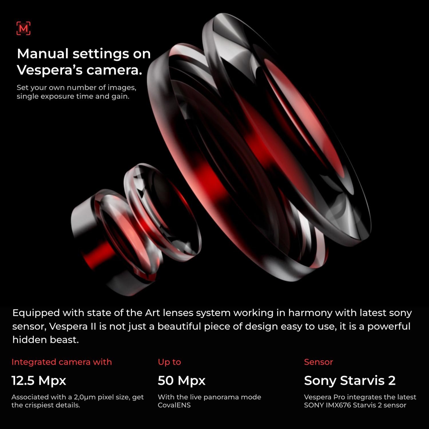 Vespera Pro Smart Telescope – 12.5MP Astrophotography Camera with Sony Starvis2 Sensor – App-Controlled Observation Station – Live Panorama & Auto Tracking – for Beginners &...