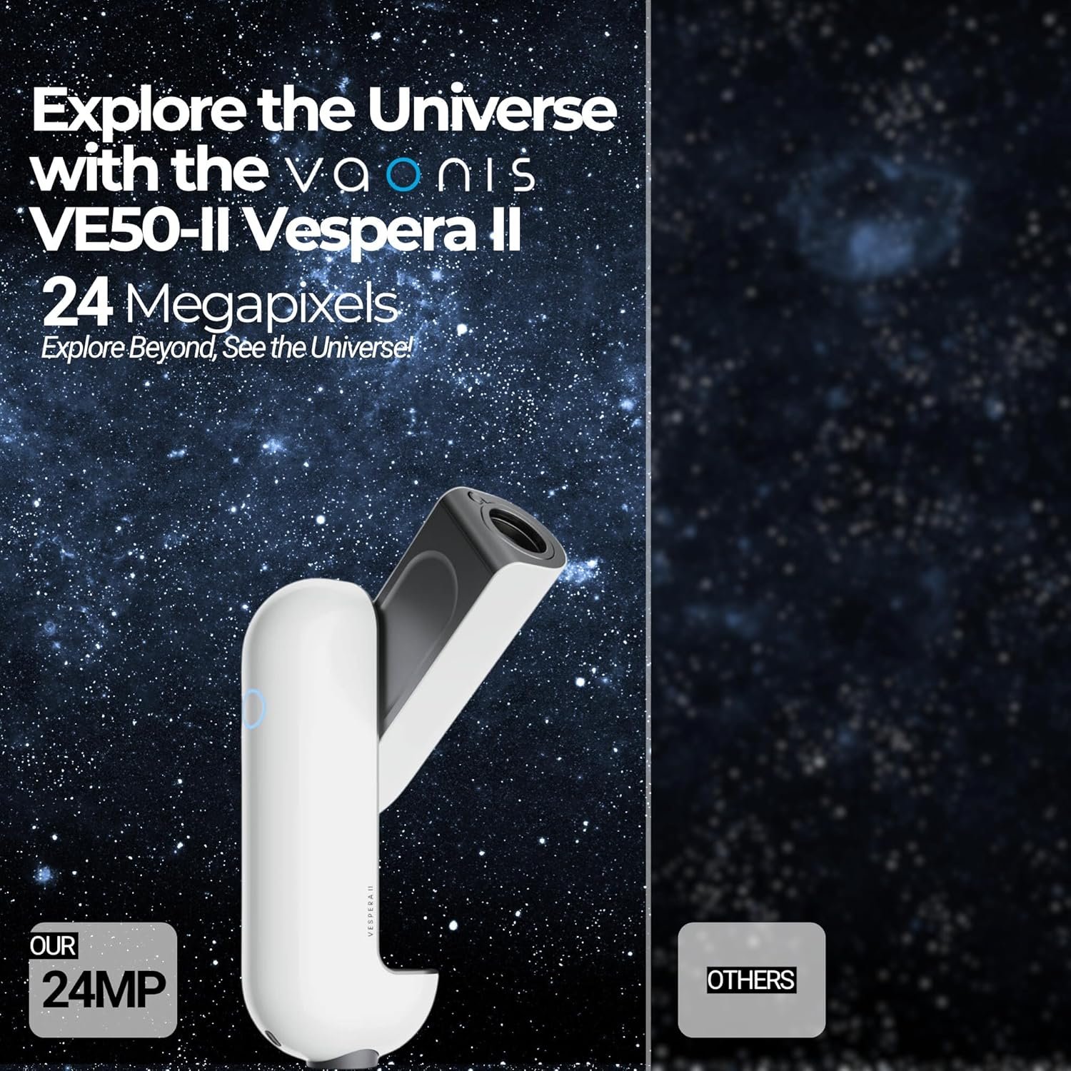 Vespera Pro Smart Telescope – 12.5MP Astrophotography Camera with Sony Starvis2 Sensor – App-Controlled Observation Station – Live Panorama & Auto Tracking – for Beginners &...